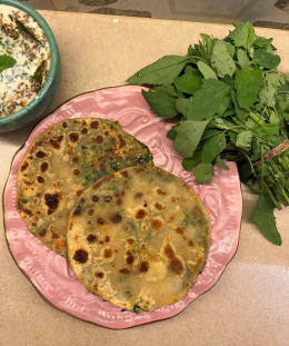 Bathua Paratha | Chenopodium Leaf Paratha | Winter Green Paratha | Healthy Bathua Flatbread — recipe by Renu Dalal